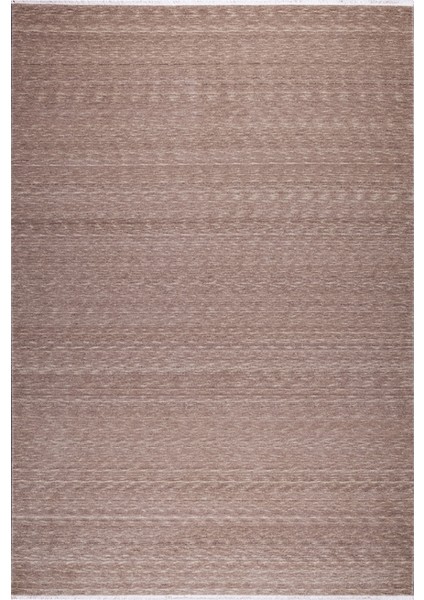 Keyenna Düz Kahverengi Bambu Dikdörtgen Modern Desenli Akrilik Hav Vermeyen Leke Tutmayan Kolay Temizlenen Yumuşak Makine Salon Yolluk Mutfak Halı