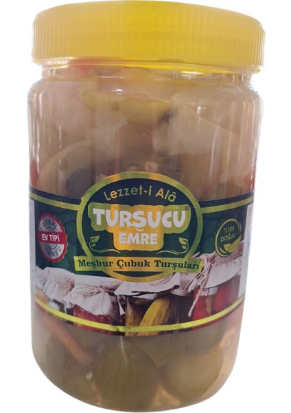 Ev Tipi %100 Doğal Meşhur Çubuk Turşusu Karışık 1000 gr