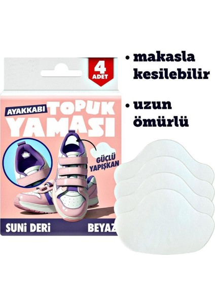 Beyaz Ayakkabı Tamir Yaması , 4 Adet Sunni Deri Topuk Yaması Kendinden Yapışkanlı fırsatları