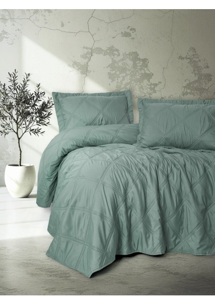 Serra Tek Kişilik Yatak Örtüsü Tila Mint