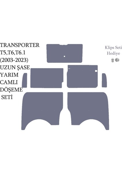 Volkswagen Transporter T5-T6 Iç Kaplama Uzun Şase Yarım Camlı