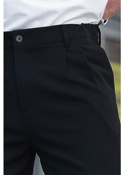 Siyah Rahat Kesim Erkek Kumaş Pantolon E6577 modelleri