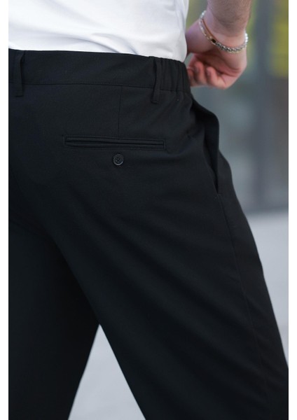 Siyah Rahat Kesim Erkek Kumaş Pantolon E6577 indirimleri