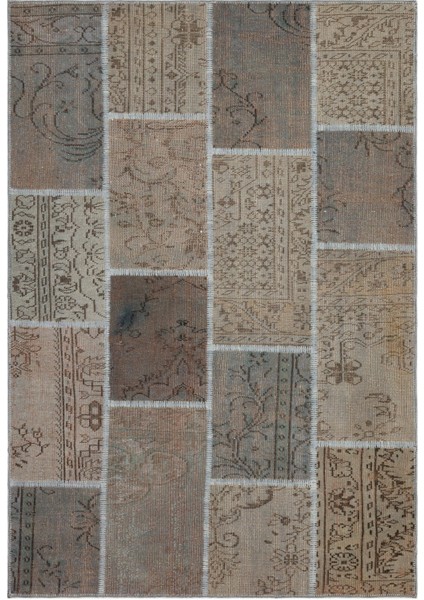 Atina Turkuaz Eskitme Yün Modern Desenli Yün Hav Toz Vermez Leke Tutmayan Salon Yolluk Mutfak El Dokuma Halı