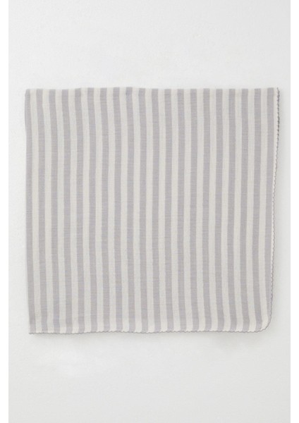 Yenidoğan Bebek Müslin Battaniye Çizgili Standart, Karışık Renk