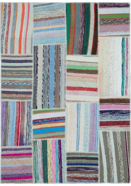 Iskece Gri Eskitme Yün Modern Desenli Yün Hav Toz Vermez Leke Tutmayan Salon Yolluk Mutfak El Dokuma Halı