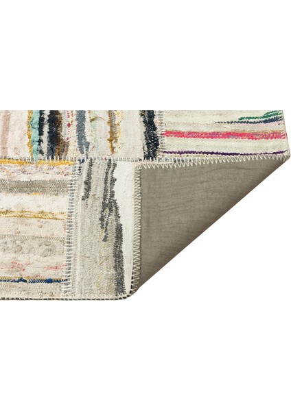 Girit Bej Çizgili Yün Modern Desenli Yün Hav Toz Vermez Leke Tutmayan Salon Yolluk Mutfak El Dokuma Halı fırsatları