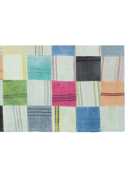 Teselya Sarı Çizgili Yün Modern Desenli Yün Hav Toz Vermez Leke Tutmayan Salon Yolluk Mutfak El Dokuma Halı fırsatları