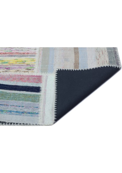 Girit Bej Çizgili Yün Modern Desenli Yün Hav Toz Vermez Leke Tutmayan Salon Yolluk Mutfak El Dokuma Halı indirimleri