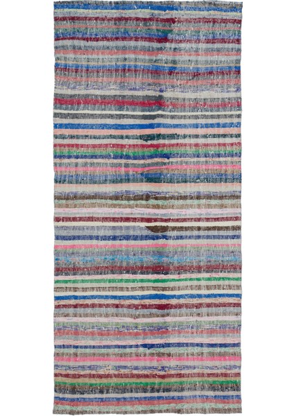 Girit Bej Çizgili Yün Modern Desenli Yün Hav Toz Vermez Leke Tutmayan Salon Yolluk Mutfak El Dokuma Halı