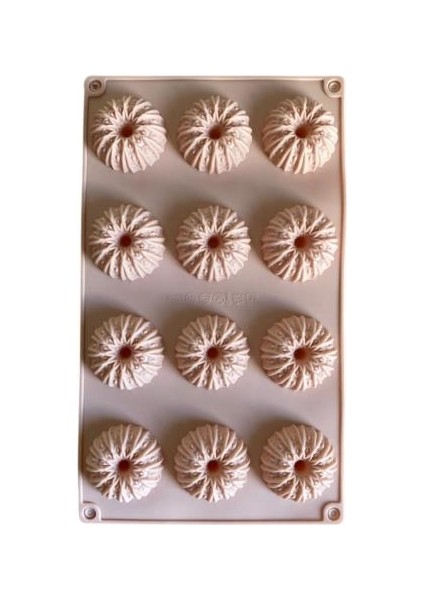 Silikon Kek Kalıbı Yuvarlak Desenli Tırtıklı