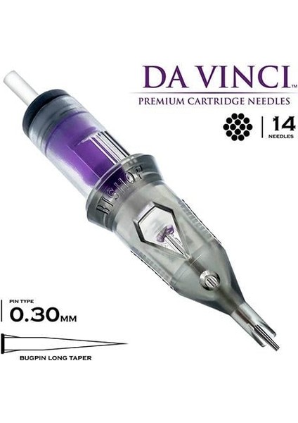 Davinci V2 | 1014 Rllt | Round Liner Long Taper Kartuş Dövme İğnesi fiyatları