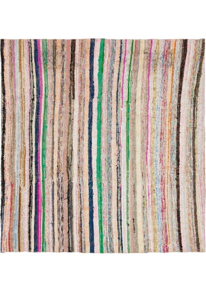 Teselya Bej Çizgili Yün Modern Desenli Yün Hav Toz Vermez Leke Tutmayan Salon Yolluk Mutfak El Dokuma Halı modelleri