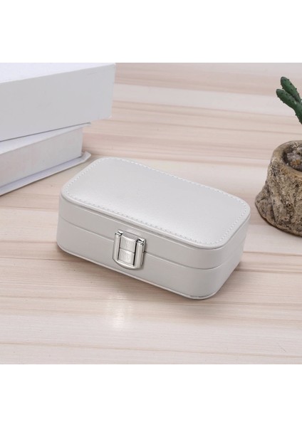 Deri Seyahat Takı Bijuteri Mücevher Kutusu Organizer Düzenleyici 20CM Gri Ithal Ürün modelleri