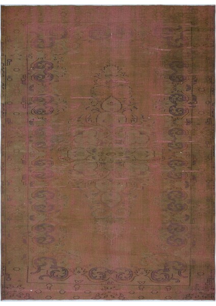 Atina Sarı Eskitme Yün Modern Desenli Yün Hav Toz Vermez Leke Tutmayan Salon Yolluk Mutfak El Dokuma Halı