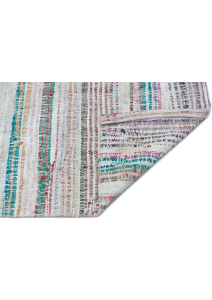 Teselya Mavi Çizgili Yün Modern Desenli Yün Hav Toz Vermez Leke Tutmayan Salon Yolluk Mutfak El Dokuma Halı fiyatları