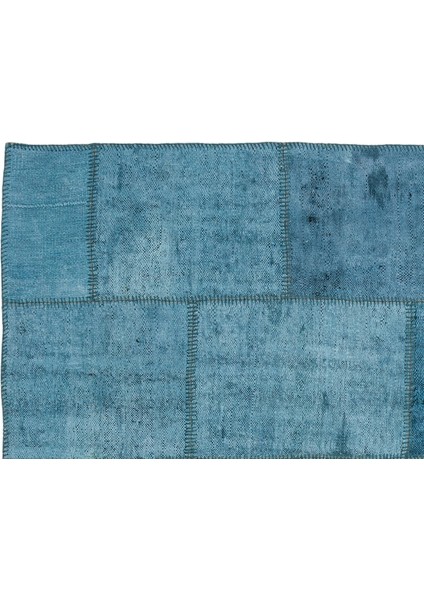 Iskece Turkuaz Eskitme Yün Modern Desenli Yün Hav Toz Vermez Leke Tutmayan Salon Yolluk Mutfak El Dokuma Halı fırsatları