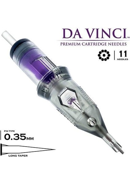 Davinci V2 | 1211 Rllt | Round Liner Long Taper Kartuş Dövme İğnesi fiyatları