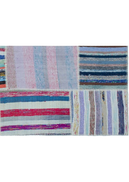 Atina Mavi Eskitme Yün Modern Desenli Yün Hav Toz Vermez Leke Tutmayan Salon Yolluk Mutfak El Dokuma Halı fırsatları