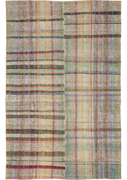 Atina Kahverengi Eskitme Yün Modern Desenli Yün Hav Toz Vermez Leke Tutmayan Salon Yolluk Mutfak El Dokuma Halı