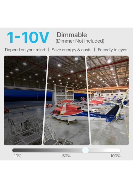 150W LED Yüksek Tavan Armatürü IP65 21200LM 4000K 90° Kısılabilir Hf Sensörlü Endüstriyel Aydınlatma modelleri