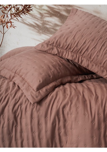 Serra Tek Kişilik Yatak Örtüsü Niva Gül Kurusu fiyatları