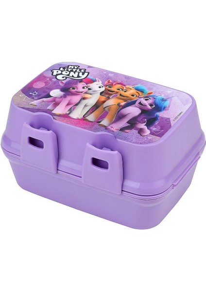 My Little Pony Çocuk Beslenme Kutusu 4 Bölmeli Çatal Kaşıklı