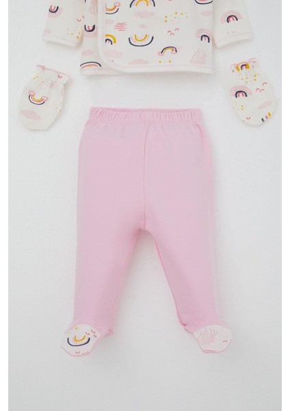 Kız Bebek Hastane Çıkışı 5 Li Gökyüzü Temalı Bulut Desenli 0-3 Ay, Ekru fırsatları