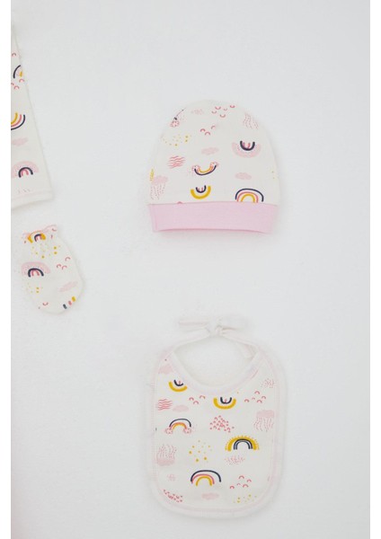 Kız Bebek Hastane Çıkışı 5 Li Gökyüzü Temalı Bulut Desenli 0-3 Ay, Ekru indirimleri