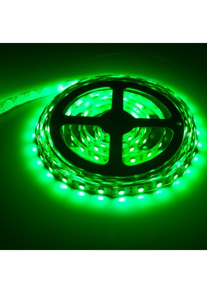 2835 Yeşil Şerit LED – 12V 12W/M, 60 Led/m (10MM – Iç Mekân)