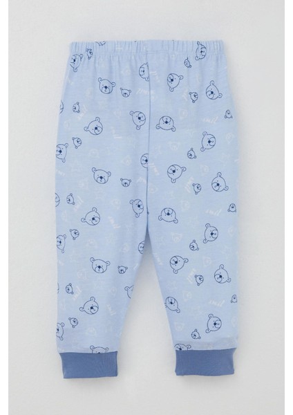 Erkek Bebek Pijama Takımı Sevimli Ayıcık Figürlü Yıldız Desenli 4 Ay-1 Yaş, Mavi indirimleri