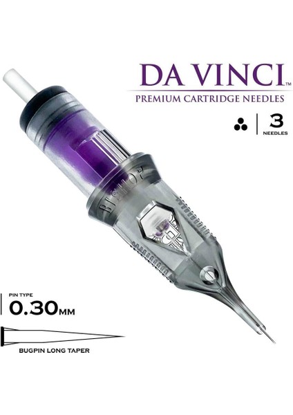 Davinci V2 | 1003 Rllt | Round Liner Long Taper Kartuş Dövme İğnesi fiyatları