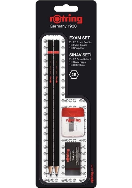 2’li 2b Sınav Kalemi+ Silgi+ Kalemtraş Bls RO-2090068WK