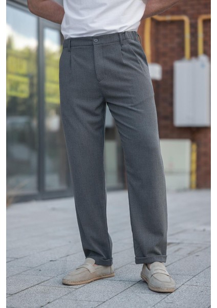 Antrasit Rahat Kesim Erkek Kumaş Pantolon E6577