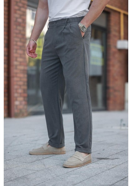 Antrasit Rahat Kesim Erkek Kumaş Pantolon E6577 fırsatları