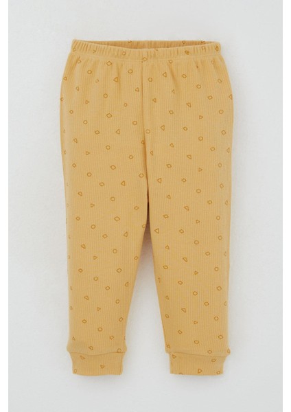 Erkek Bebek Pijama Takımı Mini Geometrik Şekiller 4 Ay-1 Yaş, Hardal Sarı modelleri