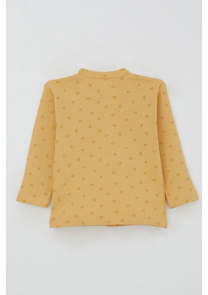 Erkek Bebek Pijama Takımı Mini Geometrik Şekiller 4 Ay-1 Yaş, Hardal Sarı fırsatları