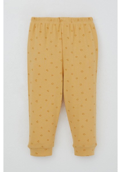 Erkek Bebek Pijama Takımı Mini Geometrik Şekiller 4 Ay-1 Yaş, Hardal Sarı indirimleri