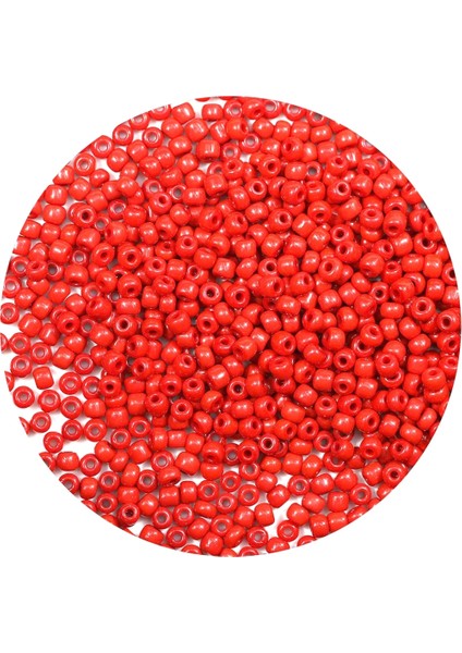 Koyu Turuncu Renk 4 mm Yaklaşık 220 Adet/20 Gram Cam Boncuk Oya Yazma Bileklik ve Kolye modelleri