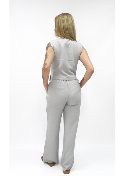 Kadın Ruby Sofia Kurdele Düğmeli Pantolon Yelek Takım modelleri