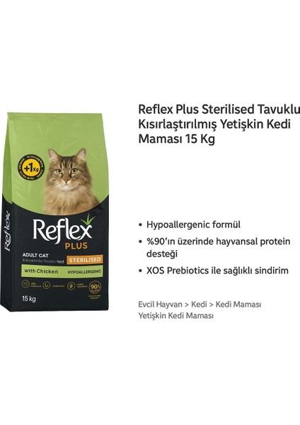 Kısırlaştırılmış 15+1 kg Kedi Maması