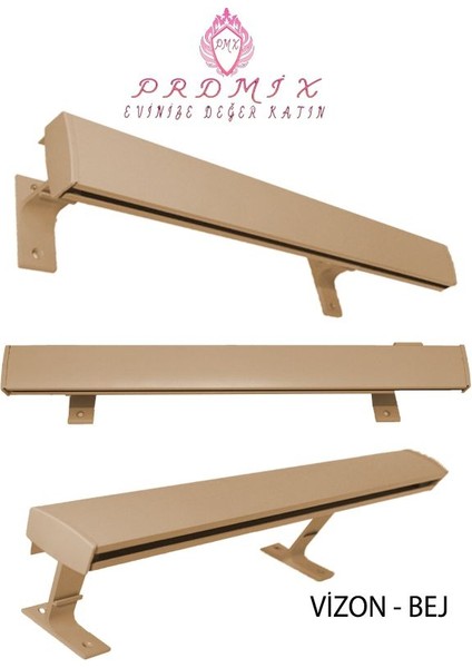 Tek Kanallı Dekoratif Perde Ray Kornişi Alüminyum Ayaklı fiyatları