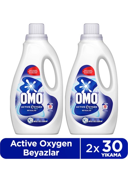 Active Oksijen Etkisi Beyazlar Için Sıvı Deterjan 1500 ml X2