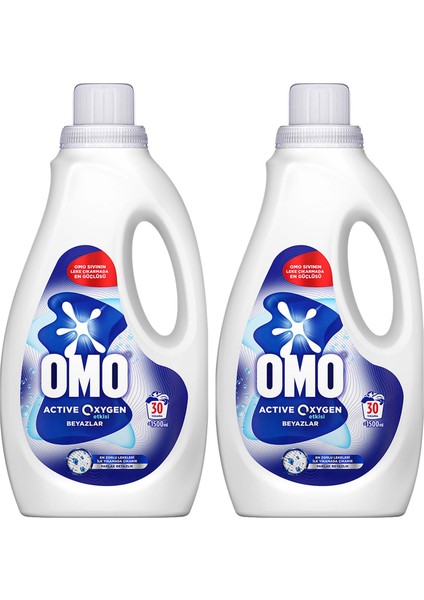 Active Oksijen Etkisi Beyazlar Için Sıvı Deterjan 1500 ml X2 fiyatları
