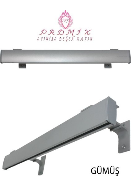 Tek Kanallı Dekoratif Perde Ray Kornişi Alüminyum Ayaklı fiyatları