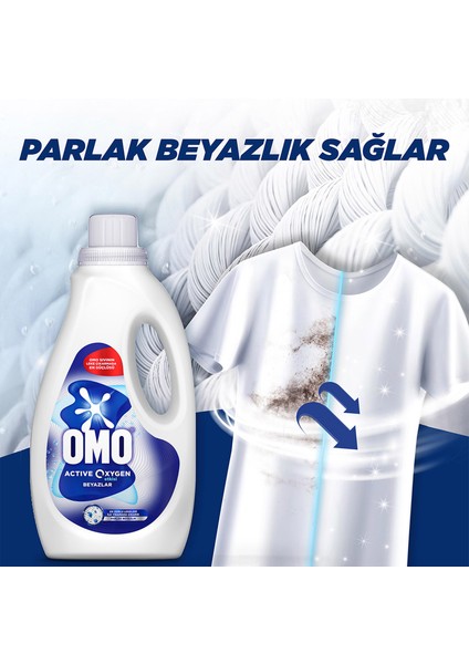 Active Oksijen Etkisi Beyazlar Için Sıvı Deterjan 1500 ml X2 indirimleri