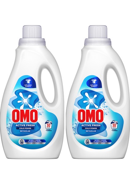 Active Fresh Cold Power Beyazlar Için Sıvı Deterjan 1500 ml X2 fiyatları