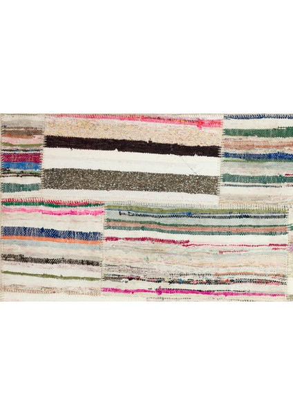 Teselya Bej Patchwork Yün Modern Desenli Yün Hav Toz Vermez Leke Tutmayan Salon Yolluk Mutfak El Dokuma Halı fırsatları