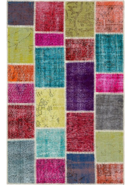 Teselya Mavi Çizgili Yün Modern Desenli Yün Hav Toz Vermez Leke Tutmayan Salon Yolluk Mutfak El Dokuma Halı