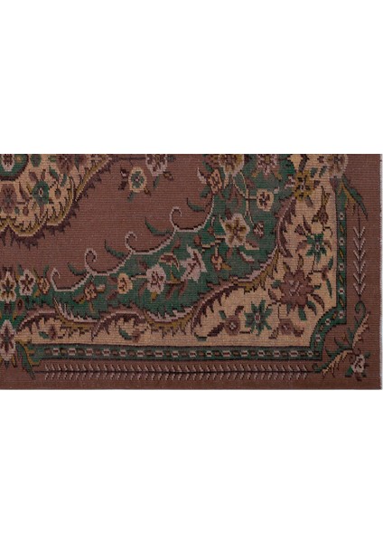 Kahverengi Göbekli Yün Modern Desenli Yün Hav Toz Vermez Leke Tutmayan Salon Yolluk Mutfak El Dokuma Halı fırsatları